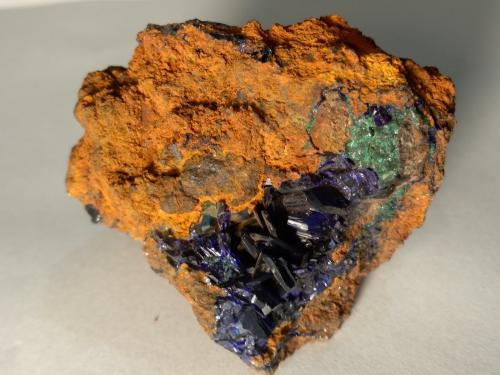 Azurite<br />Cape Calamita, Capoliveri, Elba Island, Livorno Province, Tuscany, Italy<br />48 x 38 mm<br /> (Author: Sante Celiberti)