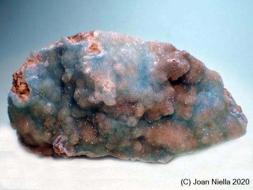 Hemimorfita<br />Mina El Pedreo, San Miguel de Linares, Artzentales, Comarca Las Encartaciones, Vizcaya / Bizkaia, País Vasco (Euskadi), España<br />8 x 4 cm<br /> (Autor: Joan Niella)