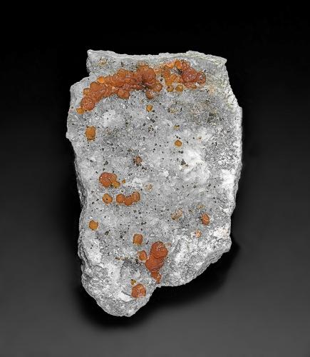 Rhodochrosite, Pyrite, Quartz<br />Mina Foote Lithium Co. (Mina Foote), Distrito Kings Mountain, Condado Cleveland, North Carolina, USA<br />6.0 x 4.0 cm<br /> (Author: am mizunaka)