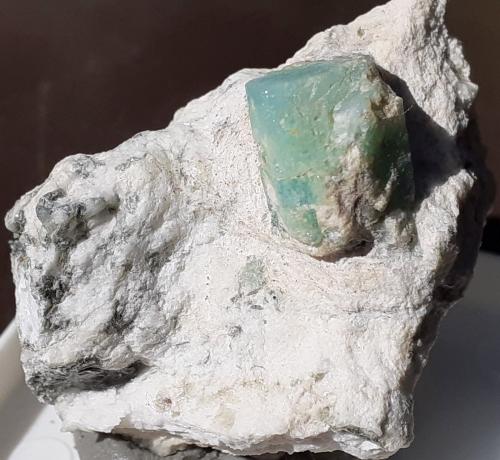 Beryl (variety emerald)<br />Pizzo Marcio, Vigezzo Valley, Ossola Valley, Trontano, Verbano-Cusio-Ossola Province, Piedmont (Piemonte), Italy<br />3 x 2 cm<br /> (Author: Volkmar Stingl)
