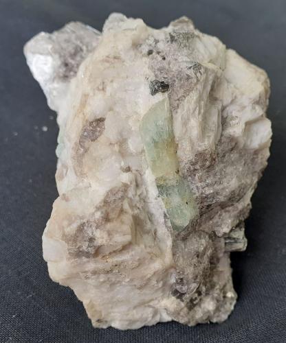 Beryl, Muscovite<br />Grignaschi Quarry, Cosasca, Trontano, Verbano-Cusio-Ossola Province, Piedmont (Piemonte), Italy<br />8 x 4 cm<br /> (Author: Volkmar Stingl)