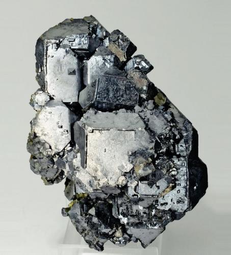 Galena<br />Mina Ballard, Baxter Springs, Picher Field, Distrito Tri-State, Condado Cherokee, Kansas, USA<br />Specimen size: 9.4 × 7.2 × 4.4 cm /  main crystal size: 3 × 3.1 cm<br /> (Author: Jordi Fabre)