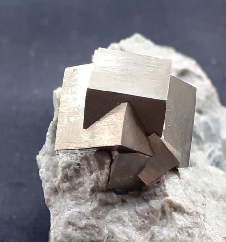 Pyrite<br />Ampliación a Victoria Mine, De Alcarama Range, Navajún, Comarca Cervera, La Rioja, Spain<br />5 x 3 cm<br /> (Author: Volkmar Stingl)