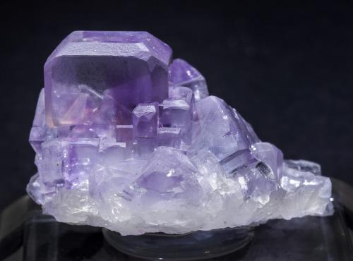 Fluorite<br />Llamas Quarry, Obdulia vein, Caravia mining area, Las Cabañas, Duyos, Caravia, Comarca Oriente, Principality of Asturias (Asturias), Spain<br />Specimen size: 3.6 × 3 × 2.8 cm /  main crystal size: 1.5 × 1 cm<br /> (Author: Jordi Fabre)