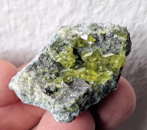 Azufre<br />Outcrop El Aila, El Aila (La Lastra), Laredo, Comarca Costa Oriental, Cantabria, Spain<br />3,2 x 2,1 cm<br /> (Autor: Carles)