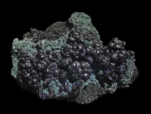 Heterogenite<br />L'Etoile du Congo Mine, Lubumbashi (Elizabethville), Katanga Copper Crescent, Haut-Katanga (Shaba), Democratic Republic of the Congo (Zaire)<br />72 x 50 x 33 mm<br /> (Author: Rob Schnerr)