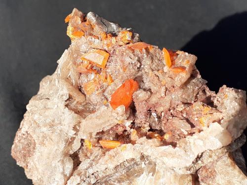 Wulfenite<br />Pure Potential Mine, Silver District, Trigo Mountains, La Paz County, Arizona, USA<br />7 x 6 cm<br /> (Author: Volkmar Stingl)