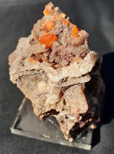 Wulfenite<br />Pure Potential Mine, Silver District, Trigo Mountains, La Paz County, Arizona, USA<br />7 x 6 cm<br /> (Author: Volkmar Stingl)
