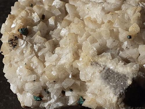 Dolomite, Chalcopyrite, Malachite<br />Kamsdorf, Unterwellenborn, Saalfeld-Rudolstadt District, Thuringia/Thüringen, Germany<br />6 x 4 cm<br /> (Author: Volkmar Stingl)