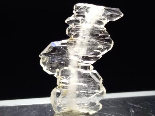 Quartz (variety faden)<br />Piz Beverin, Mathon, Schams, Viamala Region, Grischun (Grisons; Graubünden), Switzerland<br />24 x 17 mm<br /> (Author: Sante Celiberti)