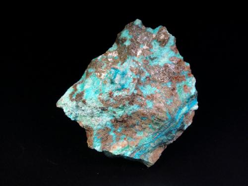 Plata y Crisocola<br />Mina Clara, Valle Rankach, Oberwolfach, Wolfach, Selva Negra, Baden-Württemberg, Alemania<br />5 x 5 cm.<br /> (Autor: Antonio P. López)