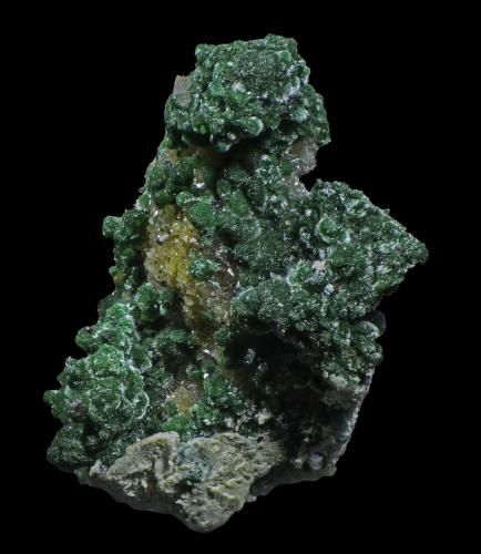 Malachite<br />Tsumeb Mine, Tsumeb, Otjikoto Region, Namibia<br />12 x 8 x 4 mm<br /> (Author: Rob Schnerr)
