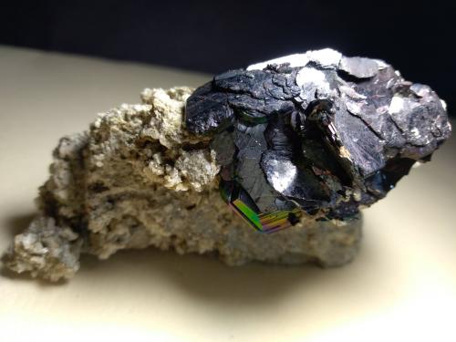 Hematite<br />Cavradi, Curnera Valley, Tujetsch (Tavetsch), Vorderrhein Valley, Grischun (Grisons; Graubünden), Switzerland<br />83 x 50 mm<br /> (Author: Sante Celiberti)