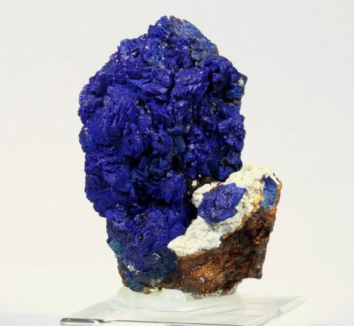 Azurite<br />Christiana Mine, Kamariza Mines, Agios Konstantinos, Lavrion Mining District, Attikí (Attica) Prefecture, Greece<br />7.1 x 5.5 x 2.1 cm<br /> (Author: GneissWare)