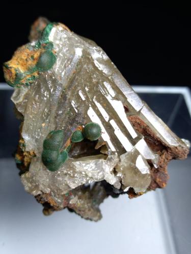 Cerussite, Malachite<br />Tsumeb Mine, Tsumeb, Otjikoto Region, Namibia<br />50 x 35 mm<br /> (Author: Sante Celiberti)