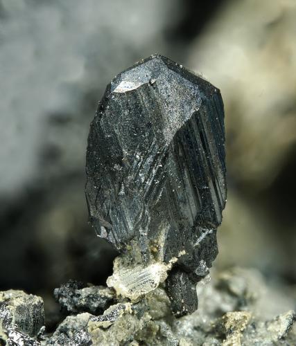 Miargyrite<br />Mina Casualidad, Cordillera de los Picachos, Baños de Sierra Alhamilla, Pechina, Comarca Metropolitana de Almería, Almería, Andalucía, España<br />FOV 6,5 mm<br /> (Author: Rewitzer Christian)