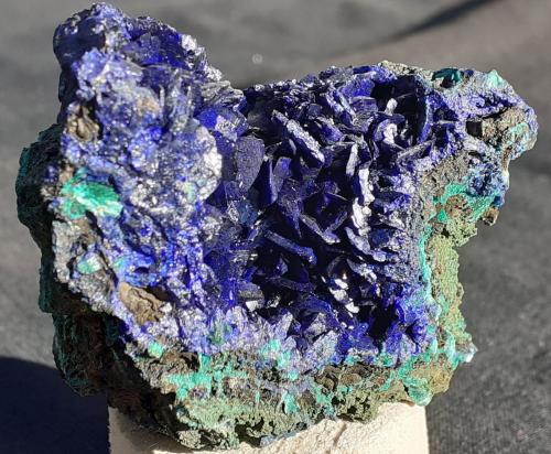 Azurite, Malachite<br />Tongshan Mine, Guichi District, Chizhou Prefecture, Anhui Province, China<br />5 x 4 cm<br /> (Author: Volkmar Stingl)