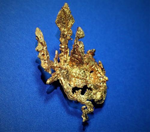 Native Gold<br />Mockingbird Mine, Colorado area, Whitlock District, Mother Lode Belt, Mariposa County, California, USA<br />30 mm x  21 mm<br /> (Author: Don Lum)