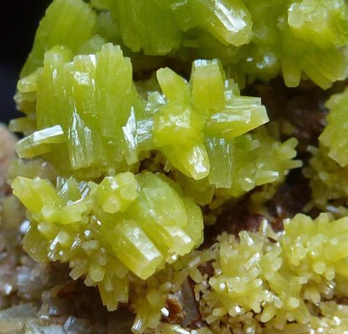 Piromorfita<br />San Andrés Mine, Espiel, Comarca Valle del Guadiato, Córdoba, Andalusia, Spain<br />Encuadre 2 x 2 cm.<br /> (Autor: javier ruiz martin)