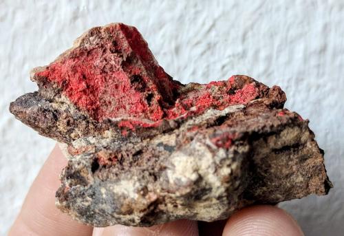 Cinabrio<br />Oriental Mine, El Hembrar, Chóvar, Comarca Alto Palancia, Castellón / Castelló, Valencian Community / Comunitat Valenciana, Spain<br />4,9 x 3,0 cm.<br /> (Autor: Carles)