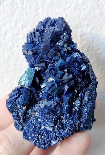 Azurita, Malaquita<br />Chessy-les-Mines, Les Bois d'Oingt, Villefranche-sur-Saône, Rhône, Auvergne-Rhône-Alpes, France<br />7,1 x 5,0 cm.<br /> (Autor: Carles)