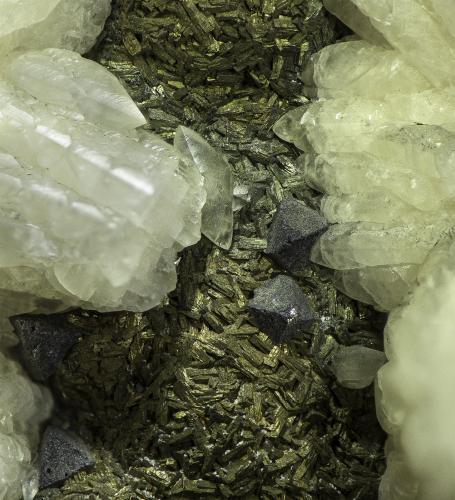 Calcite, Marcasite and Galena.<br />Joplin Field, Tri-State District, Jasper County, Missouri, USA<br /><br /> (Author: Rob Schnerr)