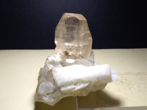 Topaz, Quartz, Microcline, Albite<br />Dassu, Braldu Valley, Shigar District, Gilgit-Baltistan (Northern Areas), Pakistan<br />64 x 60 mm<br /> (Author: Sante Celiberti)