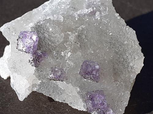 Fluorite, Quartz, Pyrite<br />Chengnan tunnel (construction site), Wuyishan, Nanping Prefecture, Fujian Province, China<br />3 x 2,5 cm<br /> (Author: Volkmar Stingl)