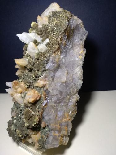 Fluorite, Marcasite, Calcite<br />Silius, Metropolitan City of Cagliari, Sardinia/Sardegna, Italy<br />19 x 11 cm<br /> (Author: Sante Celiberti)