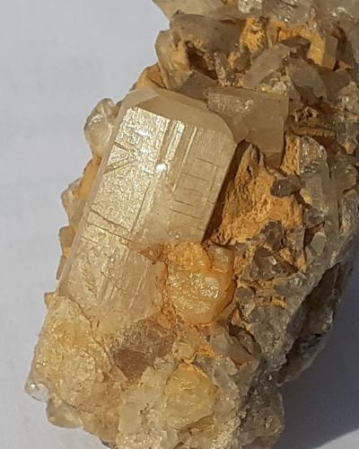 Topaz<br />Schneckenstein cliff, Tannenbergsthal, Muldenhammer, Vogtlandkreis, Saxony/Sachsen, Germany<br />3,5 x 2 cm<br /> (Author: Volkmar Stingl)