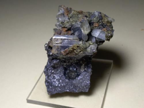 Anglesita, Galena<br />Monteponi Mine, Iglesias, Sud Sardegna Province, Sardinia/Sardegna, Italy<br />45 x 31 mm<br /> (Autor: Sante Celiberti)