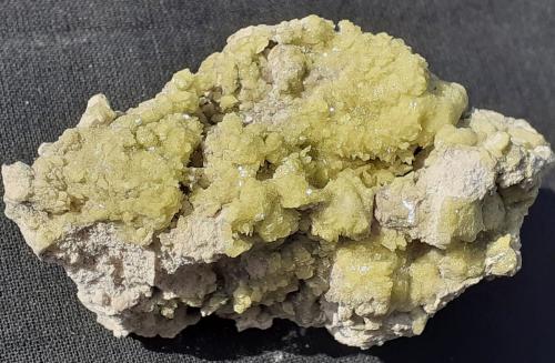 Sulfur<br />La Fossa crater, Vulcano Island, Eolie Islands, Lipari, Messina Province, Sicily, Italy<br />5,5 x 3,5 cm<br /> (Author: Volkmar Stingl)