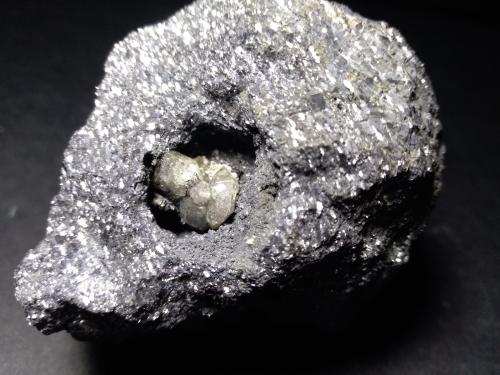 Anglesita, Galena<br />Monteponi Mine, Iglesias, Sud Sardegna Province, Sardinia/Sardegna, Italy<br />69 x 66 mm<br /> (Autor: Sante Celiberti)