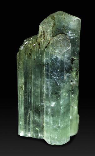 Elbaite (Tourmaline Group)<br />Pederneira claim, São José da Safira, Governador Valadares, Vale do Rio Doce, Minas Gerais, Brazil<br />26 x 12 x 12 mm<br /> (Author: Rob Schnerr)