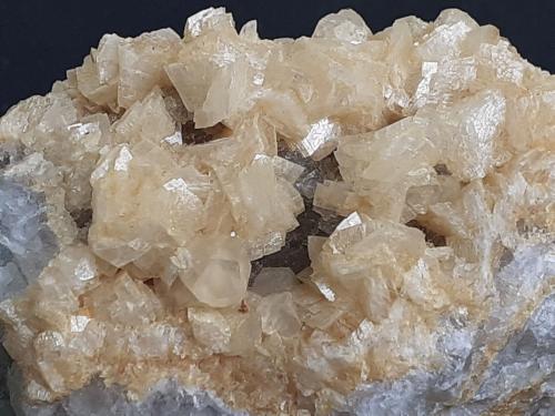 Dolomite (variety ferroan dolomite), Calcite, Fluorite<br />Yongping Mine, Yongping, Yanshan, Shangrao Prefecture, Jiangxi Province, China<br />6 x 4 cm<br /> (Author: Volkmar Stingl)