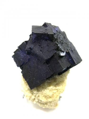 Fluorite with Sphalerite on Baryte<br />Elmwood Mine, Carthage, Central Tennessee Ba-F-Pb-Zn District, Smith County, Tennessee, USA<br />6 X 7 cm main crystal of fluorite<br /> (Author: Jean Suffert)