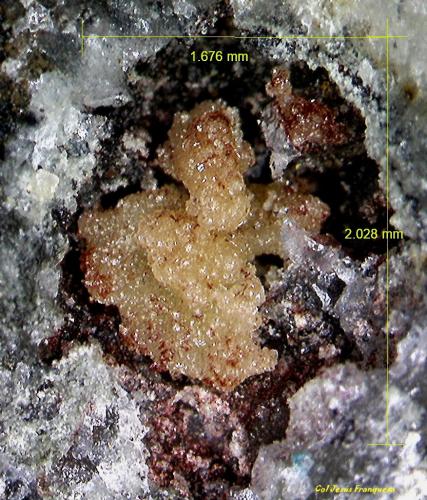 Smithsonita.<br />Barranco del Celejo, Níjar, Comarca Metropolitana de Almería, Almería, Andalucía, España<br />2´028 x 1´676 mm.<br /> (Autor: Jesus Franquesa Baucells)