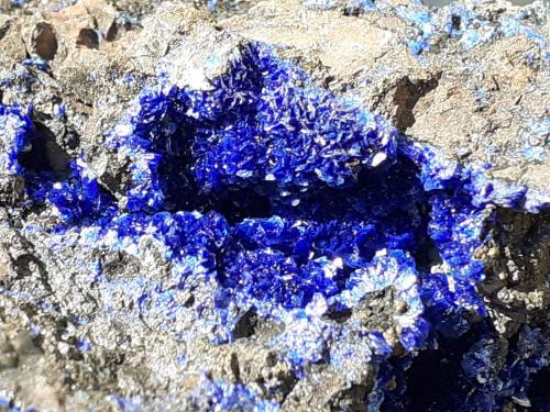 Azurite<br />Morenci Mine, Morenci, Copper Mountain District, Shannon Mountains, Greenlee County, Arizona, USA<br />5,5 x 4 cm<br /> (Author: Volkmar Stingl)