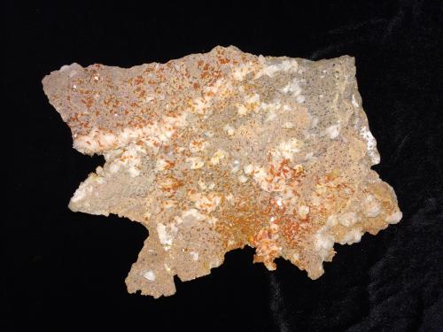 Vanadinite, Baryte<br />Mibladen (distrito minero Mibladen), Midelt, Provincia Midelt, Región Drâa-Tafilalet, Marruecos<br />233 mm x 240 mm x 140 mm<br /> (Author: Robert Seitz)