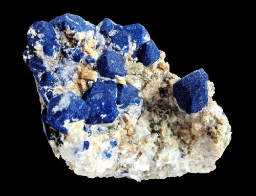 Lazurite<br />Ladjuar Medam, Sar-e Sang, Koksha Valley, Khash & Kuran Wa Munjan Districts, Badakhshan Province, Afghanistan<br />Specimen size 7 cm<br /> (Author: Tobi)