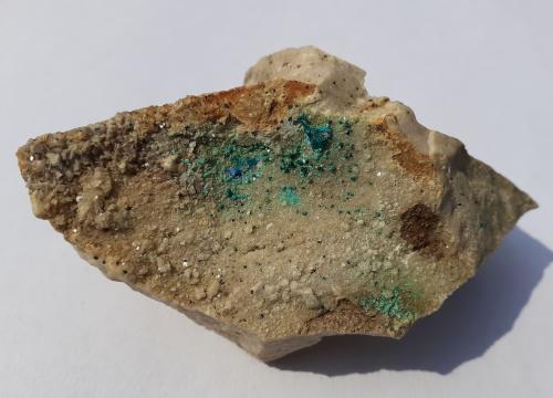 Malachite, Azurite, Theisite, Dolomite, Chrysocolla<br />Ringenwechsel Mining District, Troi, District Schwaz, Inn Valley, North Tyrol, Tyrol/Tirol, Austria<br />8,5 x 4,5 cm<br /> (Author: Volkmar Stingl)