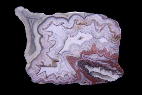Quartz (variety agate)<br />Sierra Santa Lucia, Ejido Benito Juarez, Municipio Ahumada, Chihuahua, Mexico<br />83mm x 58mm x 7mm<br /> (Author: Firmo Espinar)