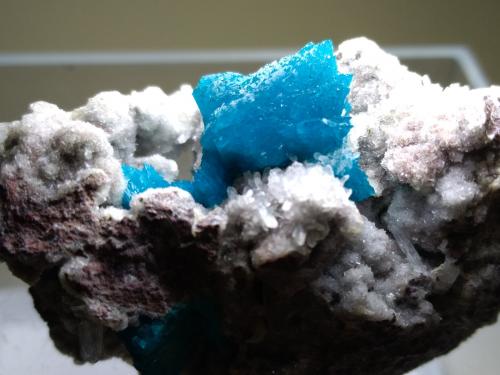 Cavansite, Stilbite-Ca<br />Wagholi Quarry, Wagholi, Pune District (Poonah District), Maharashtra, India<br />46 x 25 mm<br /> (Author: Sante Celiberti)