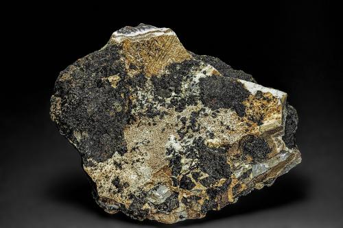 Rhodochrosite, Calcite, Kutnohorite, Quartz, Hisingerite<br />Broken Hill Proprietary Mine, Broken Hill, Yancowinna County, New South Wales, Australia<br />10.0 x 7.9 cm<br /> (Author: am mizunaka)