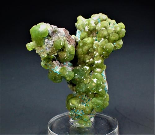 Smithsonite, Rosasite, Hemimorphite<br />Sounion area, Lavrion Mining District, Attikí (Attica) Prefecture, Greece<br />55 mm x 45 mm x 40 mm<br /> (Author: Don Lum)