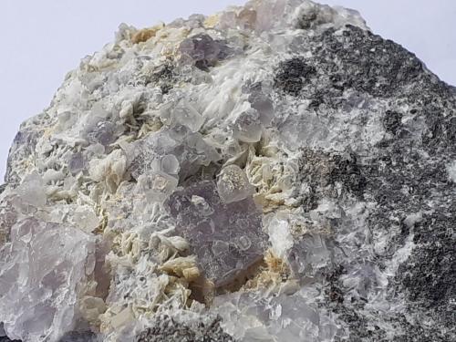 Fluorite, Baryte<br />Lead mines, Obernberg am Brenner, Innsbruck-Land District, Tyrol/Tirol, Austria<br />9 x 7 cm<br /> (Author: Volkmar Stingl)