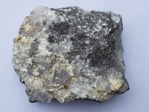 Fluorite, Baryte<br />Lead mines, Obernberg am Brenner, Innsbruck-Land District, Tyrol/Tirol, Austria<br />9 x 7 cm<br /> (Author: Volkmar Stingl)
