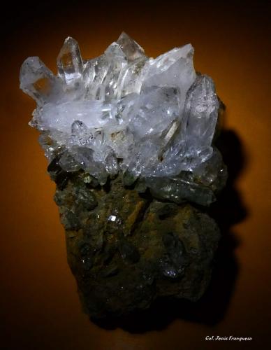 Cuarzo.<br />Mina Elisita, Sallent de Gállego, Valle de Tena, Comarca Alto Gállego, Huesca, Aragón, España<br />60x40 mm.<br /> (Autor: Jesus Franquesa Baucells)