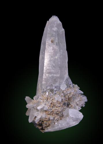 Cuarzo y Clinocloro<br />Camperio, Santa Maria Valley, Blenio Valley, Blenio Municipality, Blenio, Ticino (Tessin), Switzerland<br />64mm x 112mm x 61mm<br /> (Autor: Firmo Espinar)