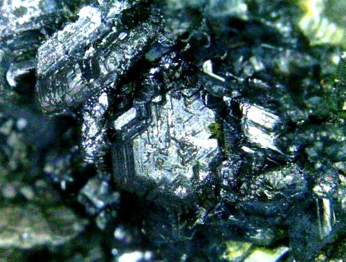 Chalcocita (Calcosina)<br />Mina Las Cruces, Gerena-Guillena-Salteras, Comarca Sierra Norte, Sevilla, Andalucía, España<br />Cristal de 5 mm.<br /> (Autor: Antonio P. López)